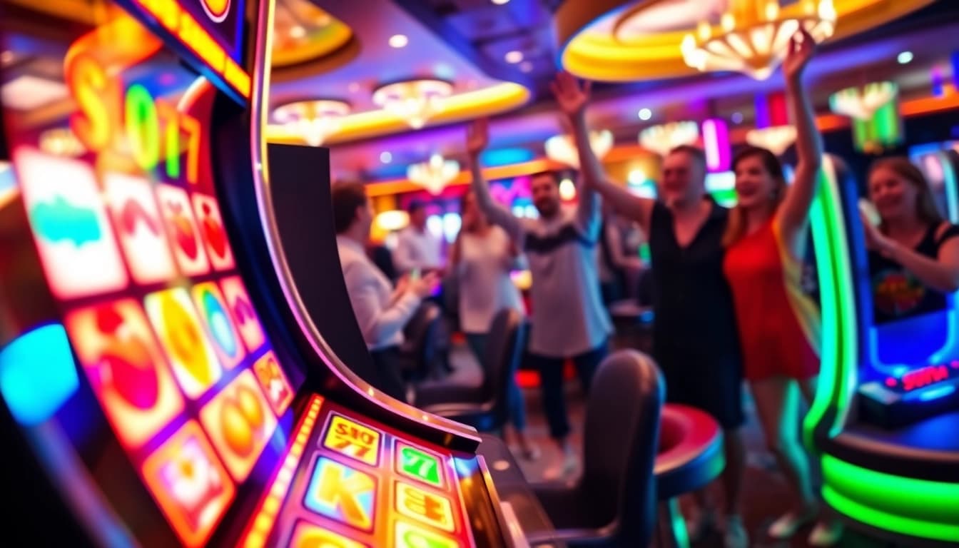 Menangkan hadiah menarik di Slot77 dengan mesin slot yang cerah dan penuh warna.