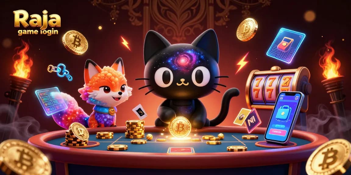 Engage with the mesmerizing Raja game login, featuring a cosmic casino experience with playful 3D characters.