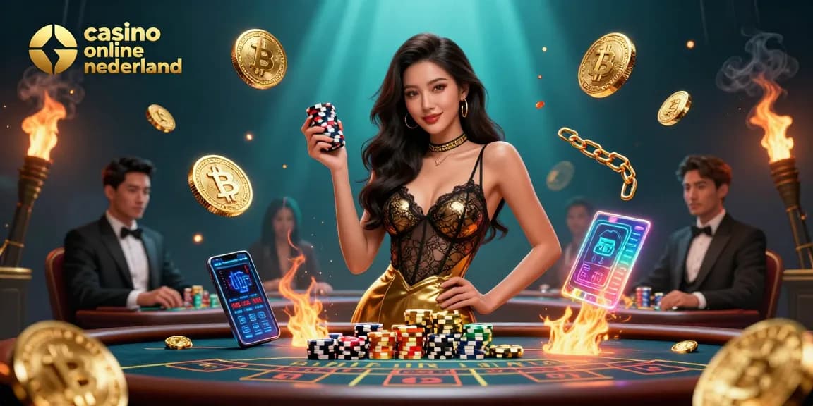 Play at casino online nederland with stunning visuals of baccarat and crypto elements.