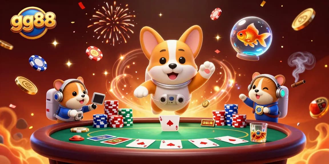 Experience thrilling gaming at gg88 with a lively 3D casino scene featuring vibrant characters.