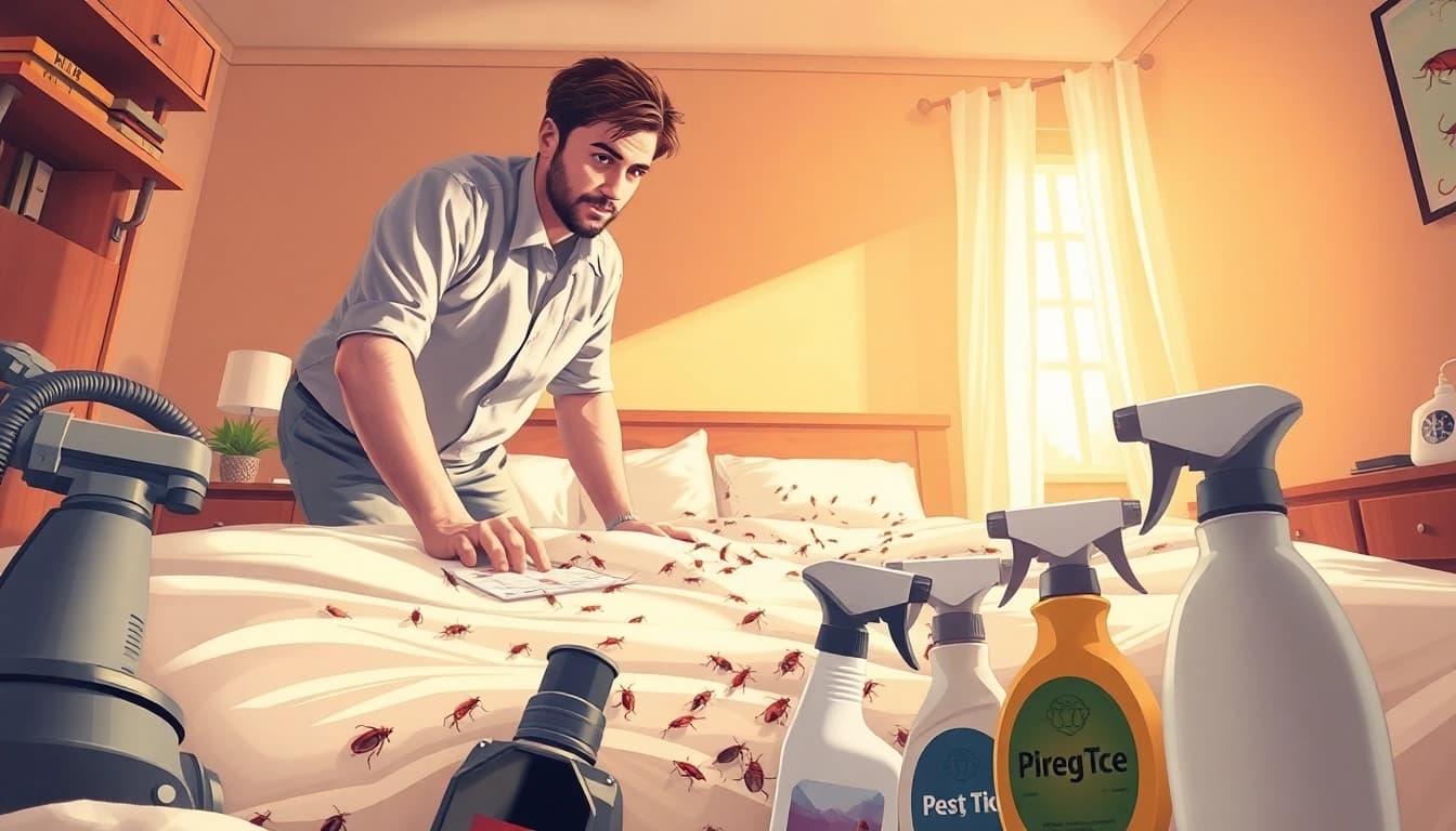 Visual guide to bed bug treatment cost emphasizing professional pest control.