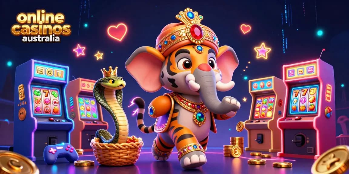Engage with online casinos australia through vibrant game settings featuring rich characters and electrifying elements.