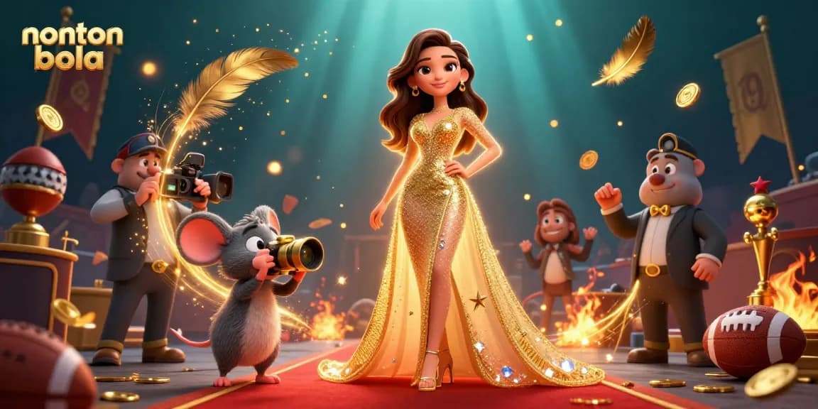 Nonton bola live action featuring dynamic sports elements and a glamorous scene