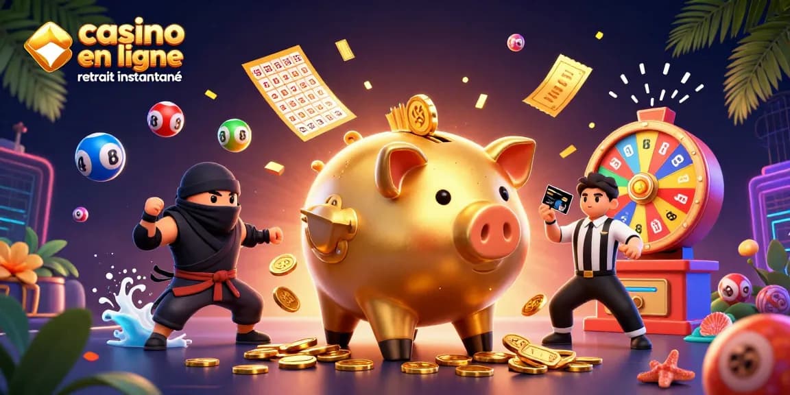 Jouez instantanément avec le casino en ligne retrait instantané, une illustration dynamique captivante pleine de surprises.