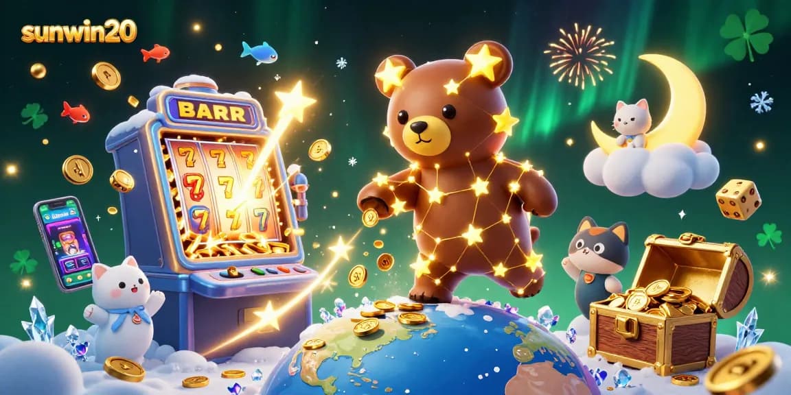 Engage in thrilling gameplay with sunwin20's exciting slot machines bursting with coins and treasures.