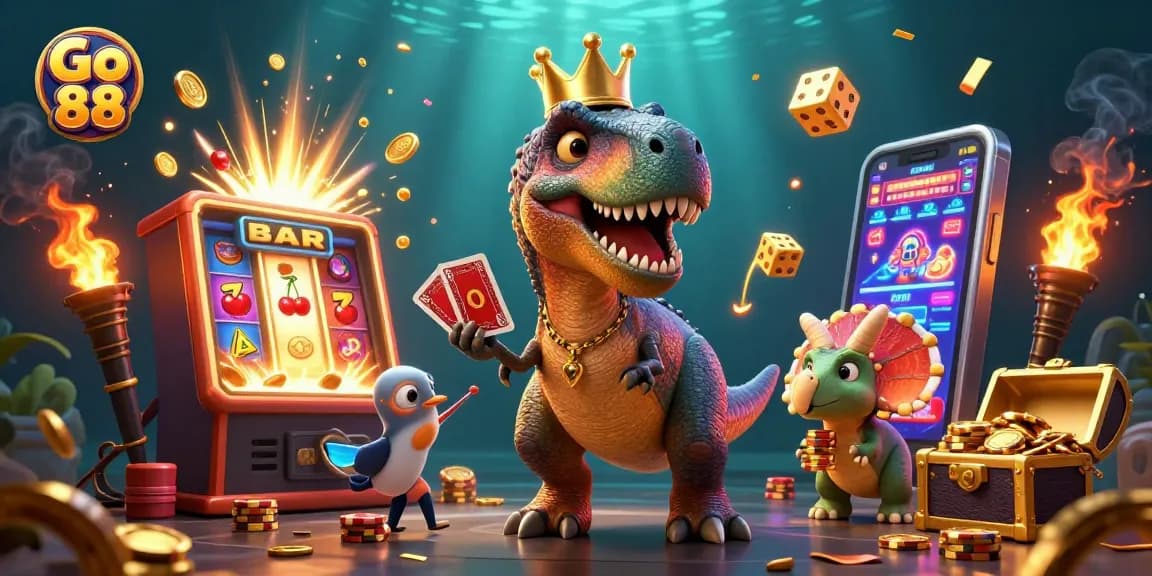 Experience thrilling wins with Go 88 in a vibrant 3D casino world bursting with excitement and rich visuals.