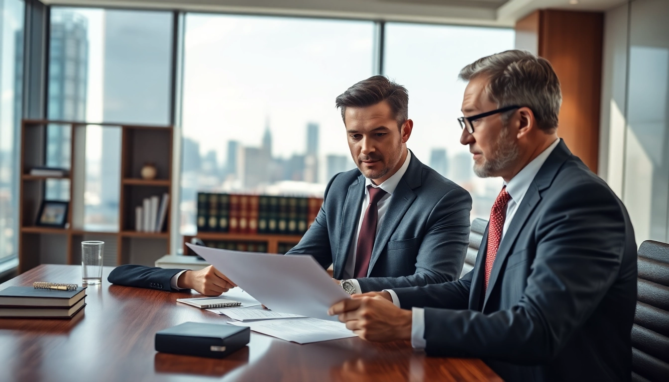A skilled truck accident attorney Clearwater consulting with a client in a professional office setting.