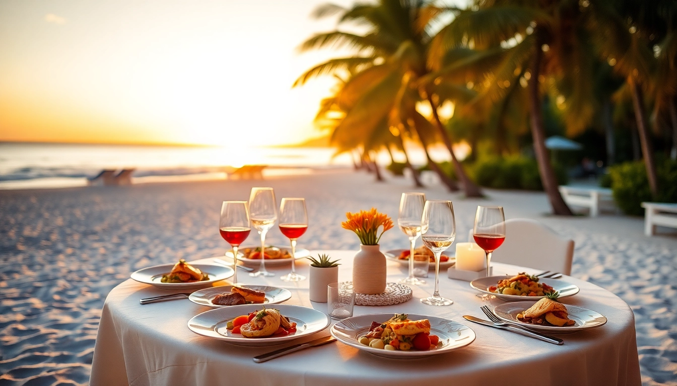 Experience exquisite dining with Sint Maarten private chef in a tropical beach setting.