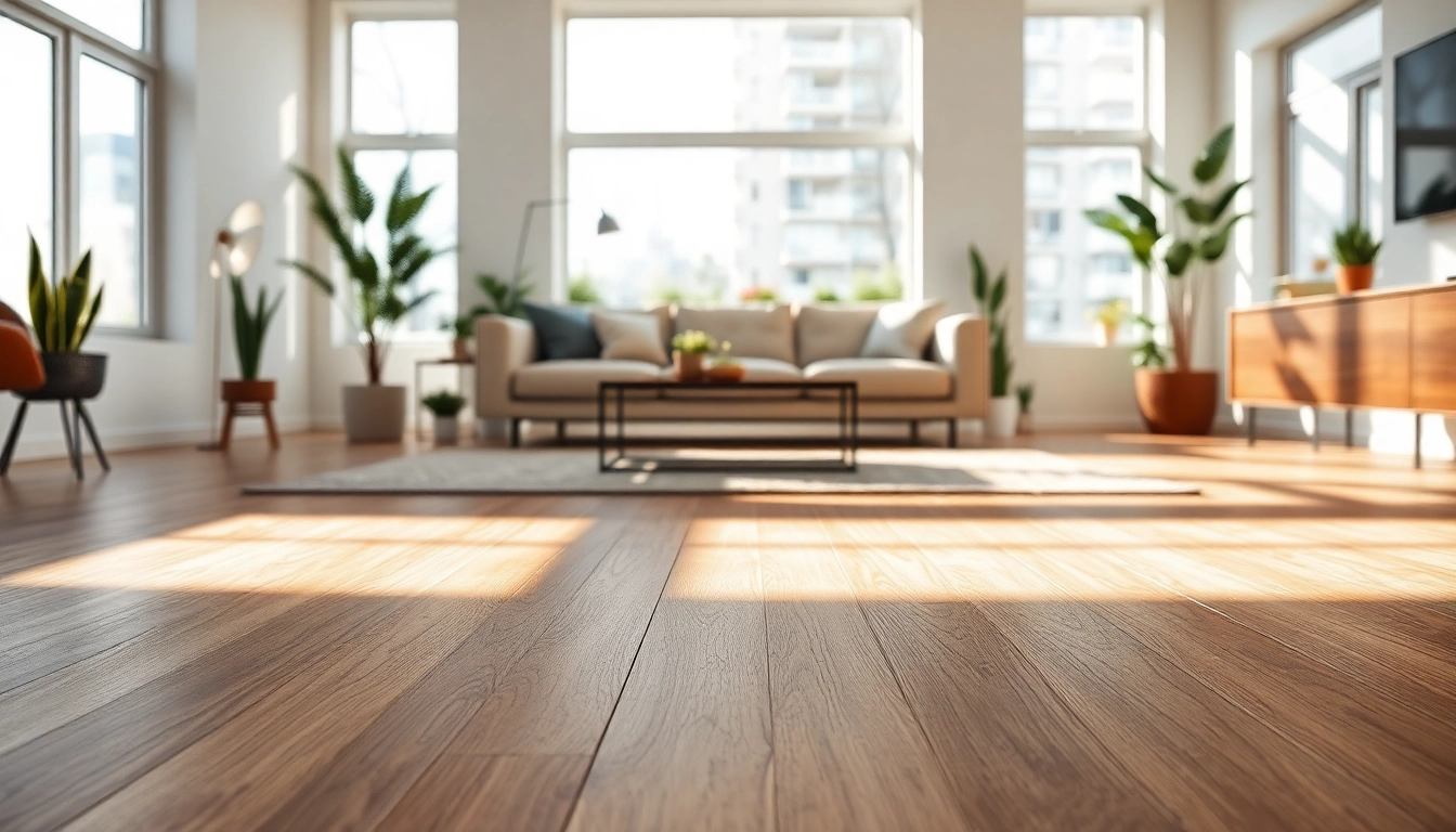 Transform your space with luxury vinyl plank flooring in a modern living room setting.