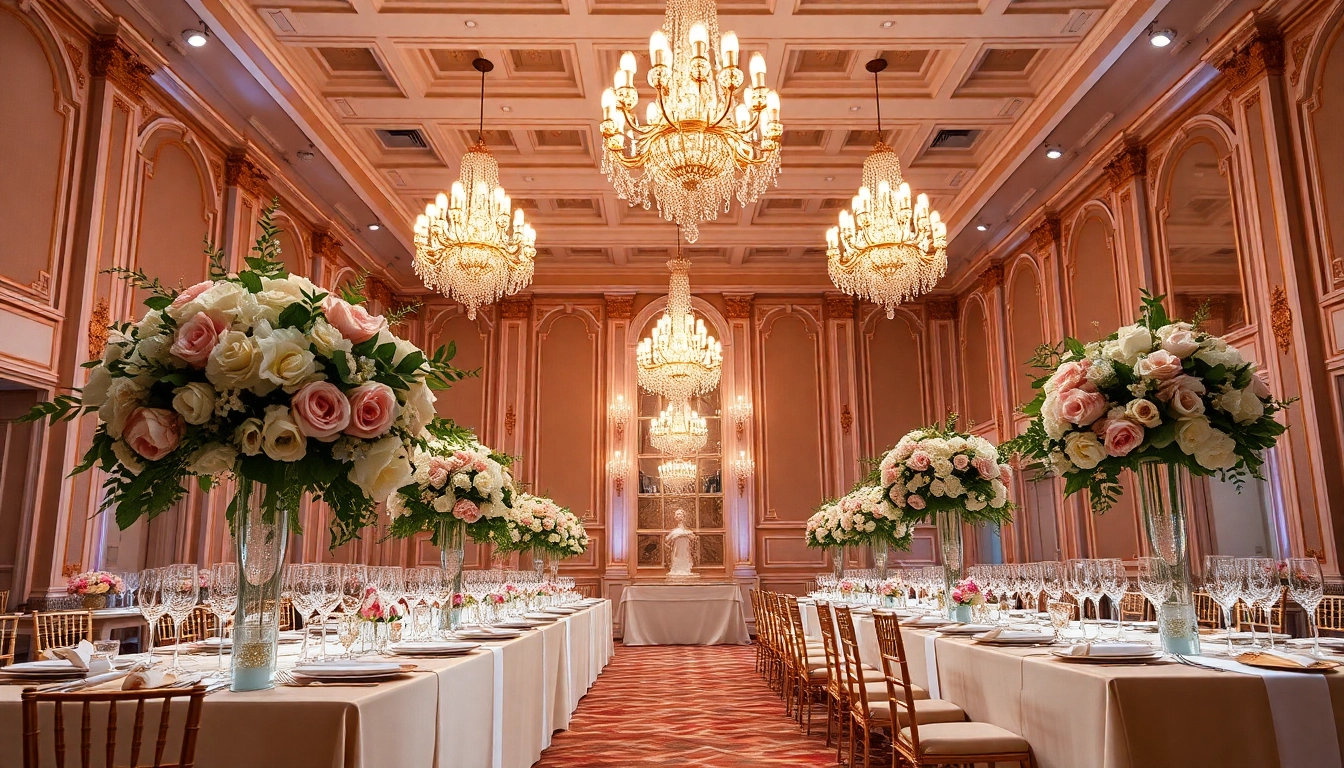 Stunning Wedding Event Space Jacksonville featuring elegant floral decor and luxurious lighting