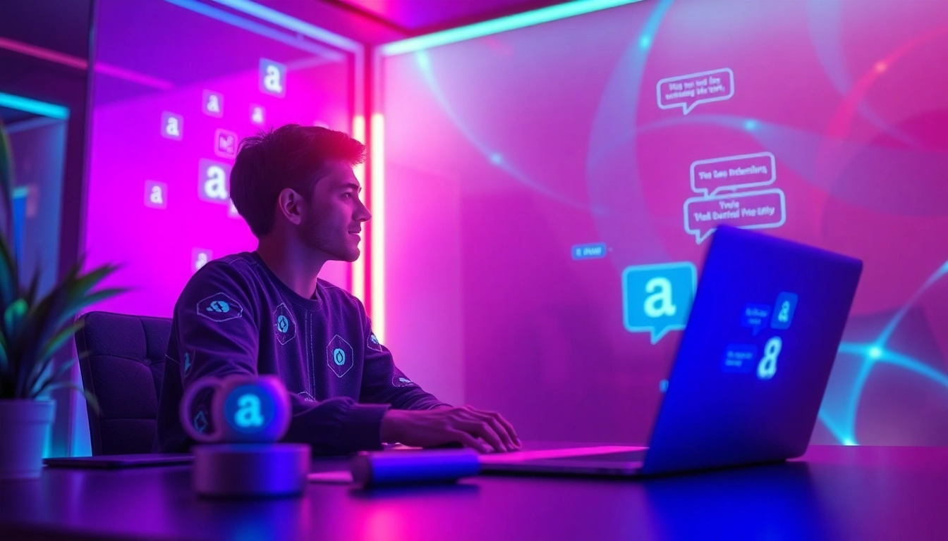 Engaging AI sex chat interaction showcasing a modern user experience with a friendly chatbot avatar.