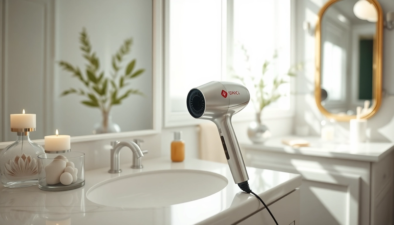 Transform your hair styling with a professional Ionic hair dryer featuring sleek design and advanced technology.