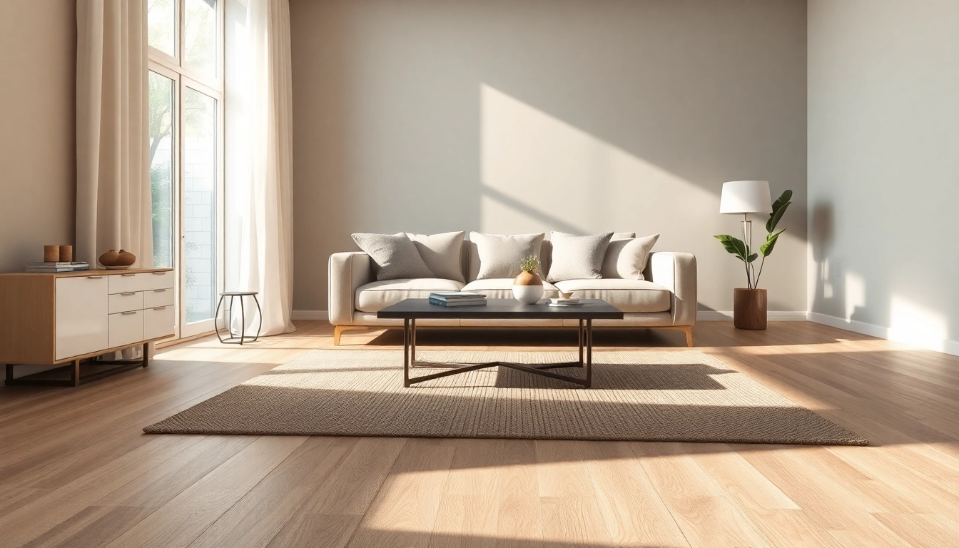 Enhance your space with quality vinyl flooring that combines elegance and durability in a cozy living environment.