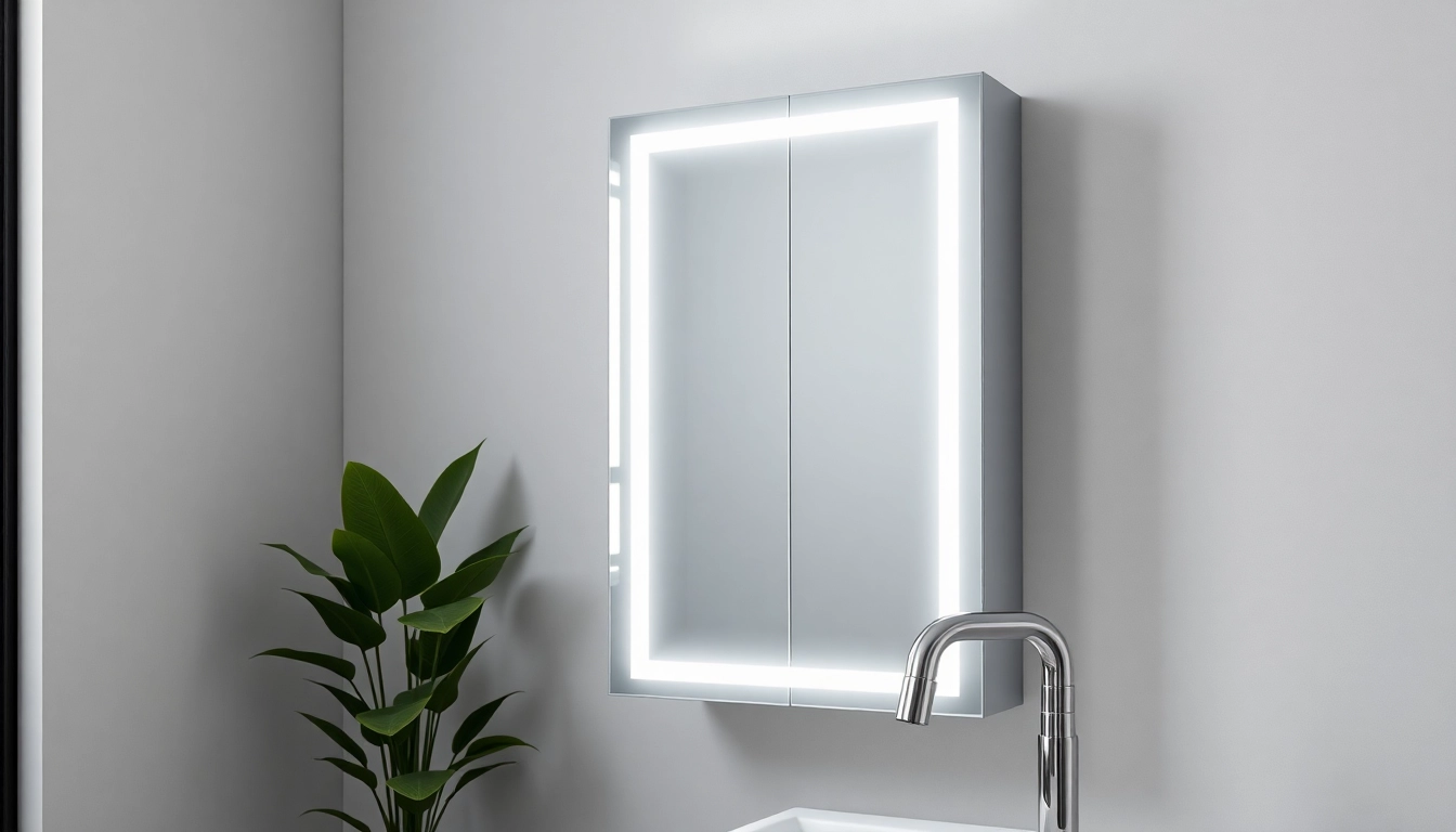 sonni Spiegelschrank im modernen Badezimmer mit stilvollem Design und LED-Beleuchtung