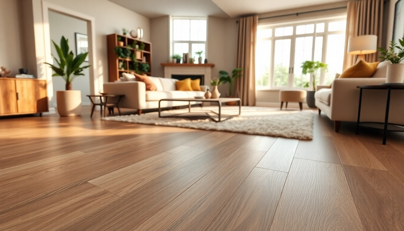 Showcasing luxury vinyl plank flooring in a stylish, cozy living room setting.