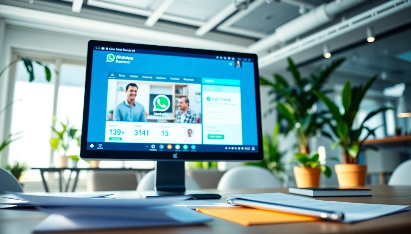 Integrate WhatsApp Business CRM for seamless team communication in a bright office.