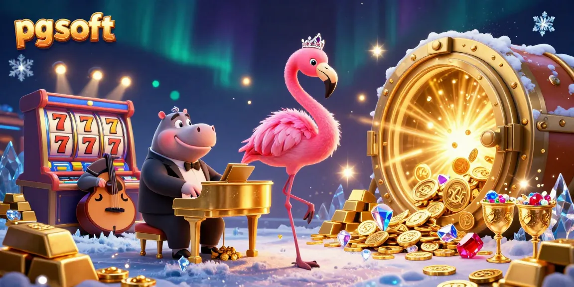 Experience PG Soft slots with dynamic, colorful casino characters in a vibrant 3D illustration.