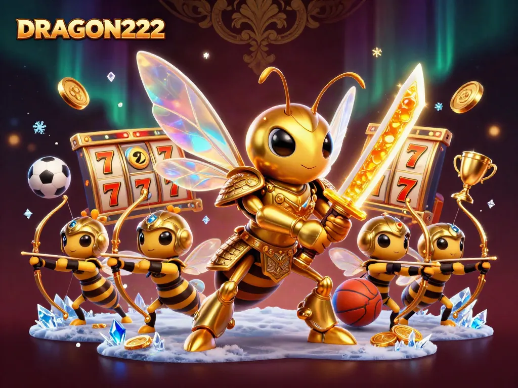 Play the exciting Spaceman slots at DRAGON222 for big jackpots in this vibrant illustration.