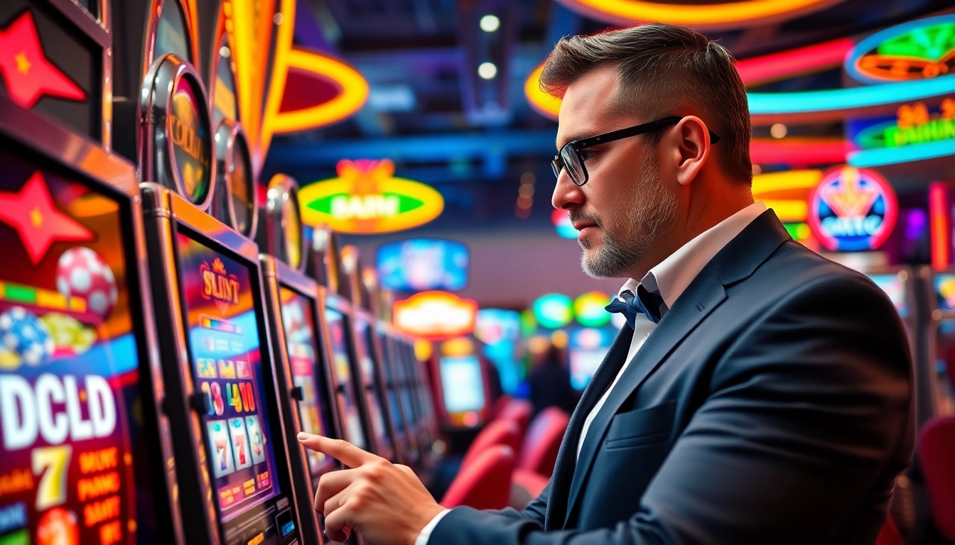 Menang besar di slot gacor hari ini dengan suasana kasino yang ramai dan penuh warna.
