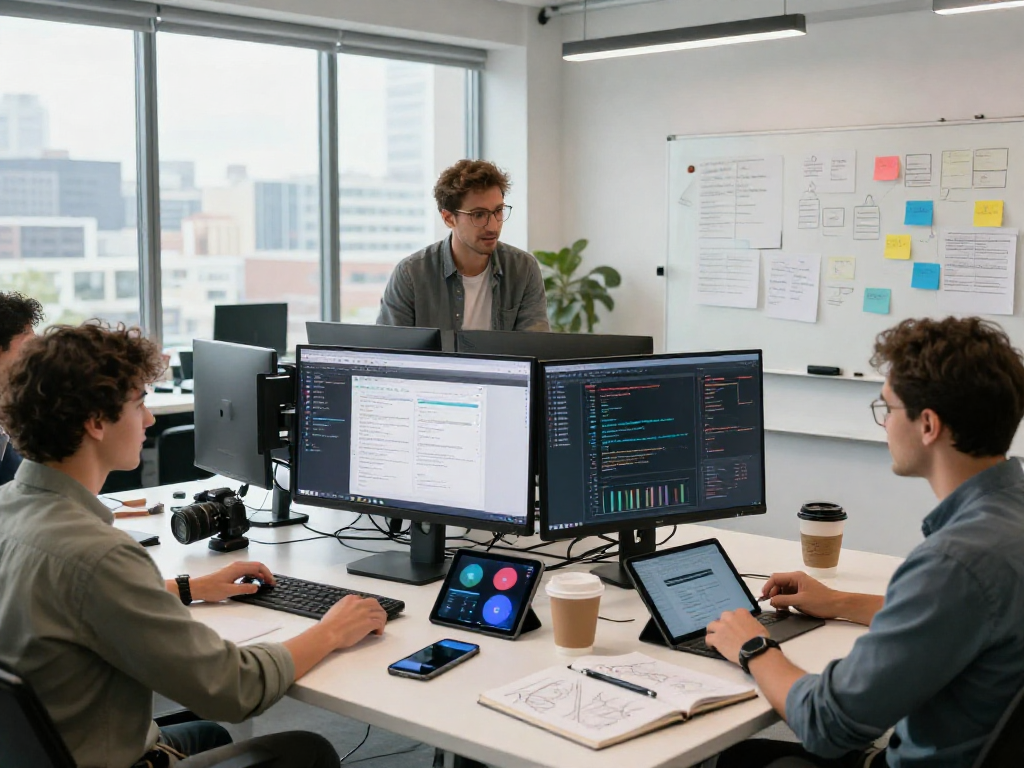 Visualizando reseller hosting ilimitado en un ambiente colaborativo moderno con profesionales en acción.