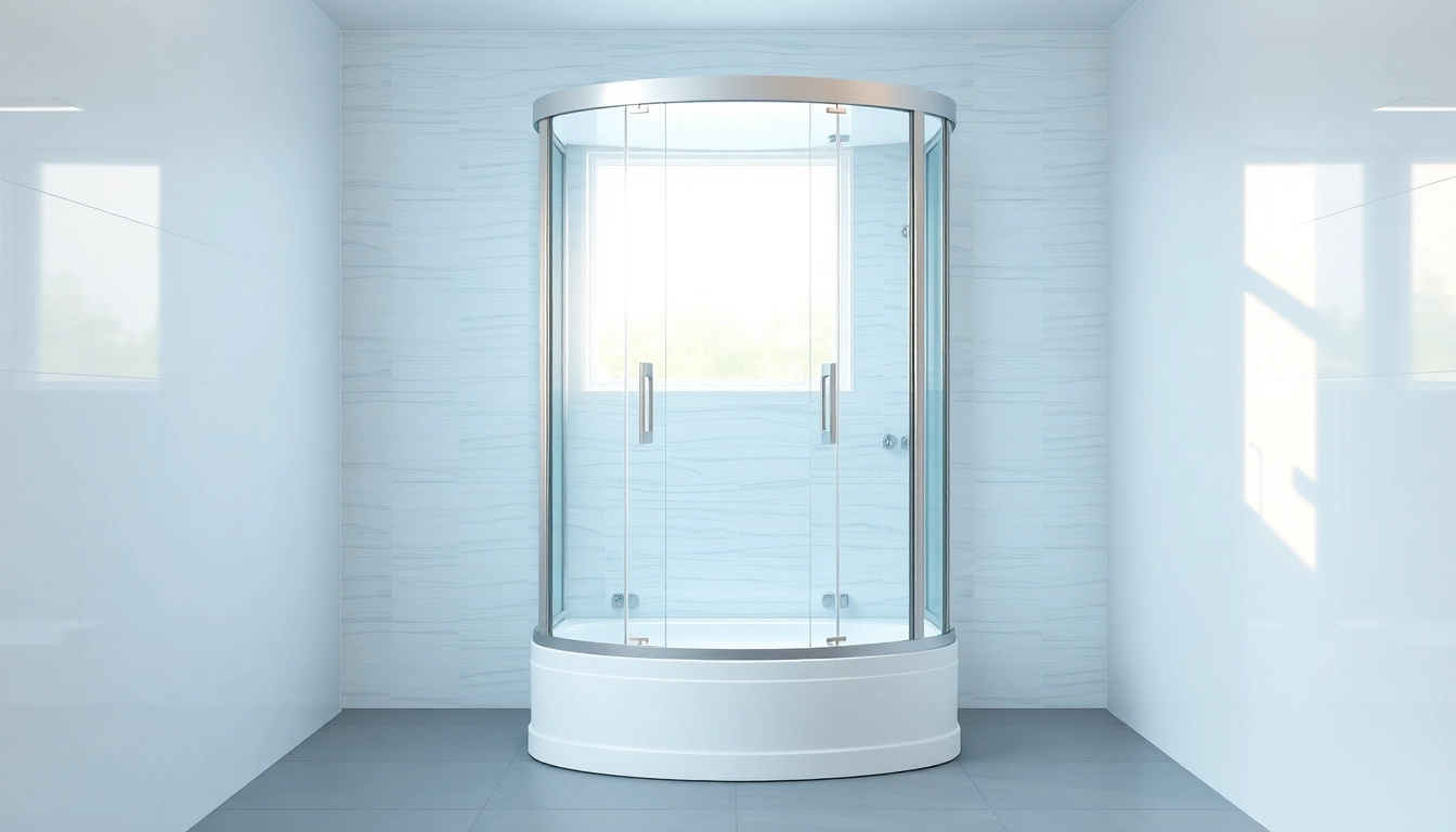 Duschkabine 90x90 komplett in elegantem Badezimmer mit modernen Design-Elementen.