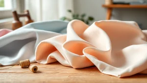 Katoen stofstalen kleurrijk gepresenteerd op een houten tafel.