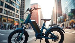 Experience the innovative Freedom X electric bike in an urban setting.