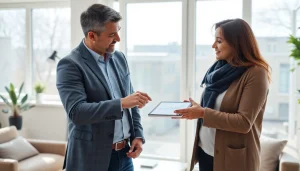 카드 한도 현금화 옵션을 설명하는 재무 상담사의 현대적인 장면