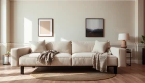 Stylish sofa bed uk in a modern living room creating a cozy atmosphere with elegant decor.