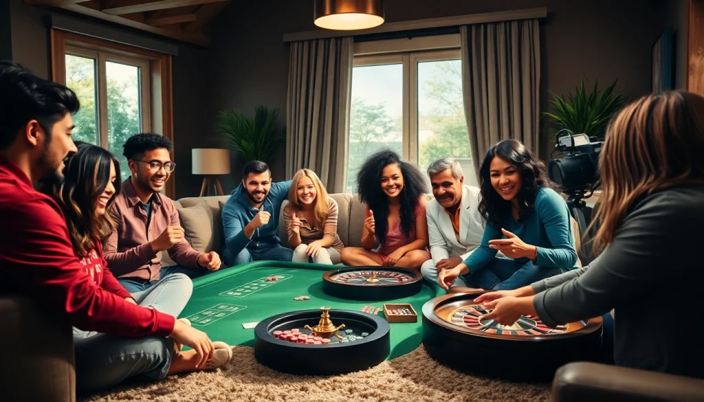 Exciting scene of players engaging at online casinos Canada with diverse experiences highlighted.