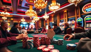 Win big at the poker table in this casino scene, embodying the essence of Nếu như vậy bám vào đây.