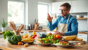 Healthy meal preparation illustrating intermittent fasting benefits with fresh ingredients.