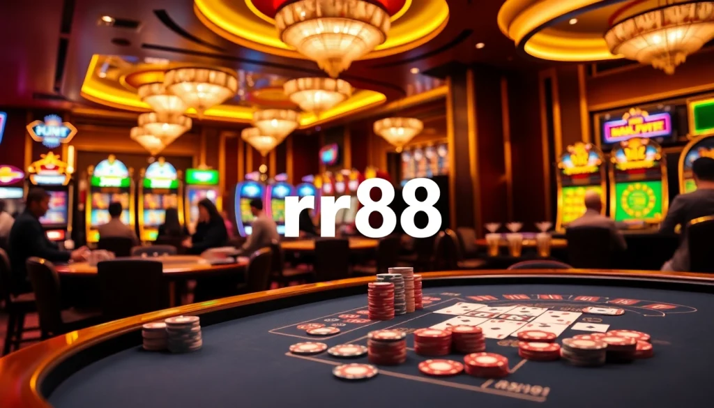Engage with players at nhà cái rr88 as they enjoy an exciting casino atmosphere filled with poker and slot games.
