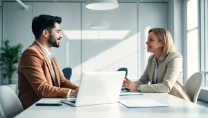 Engaged candidate receiving interview preparation near me guidance from a professional coach.