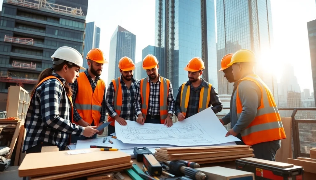 Construction professionals working on a project, showcasing expertise as a New York Commercial General Contractor.