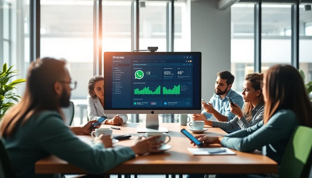 Maximize customer interactions with WhatsApp Smart CRM dashboard displaying analytics and teamwork.