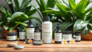 Ekologiska kosmetika natural beauty products beautifully arranged for skincare care.