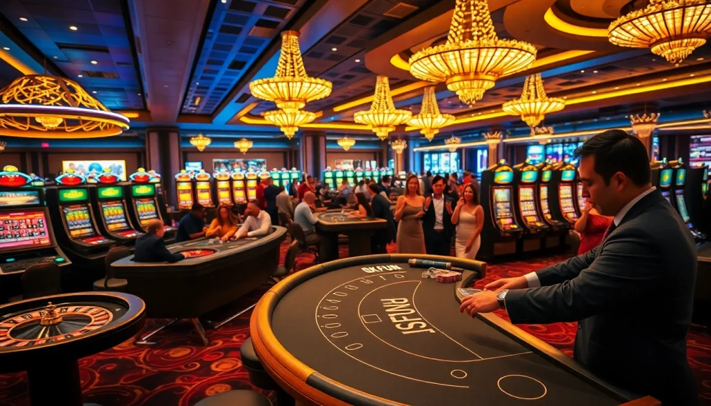 Experience the thrill at OKFUN casino with energetic players and engaging games.