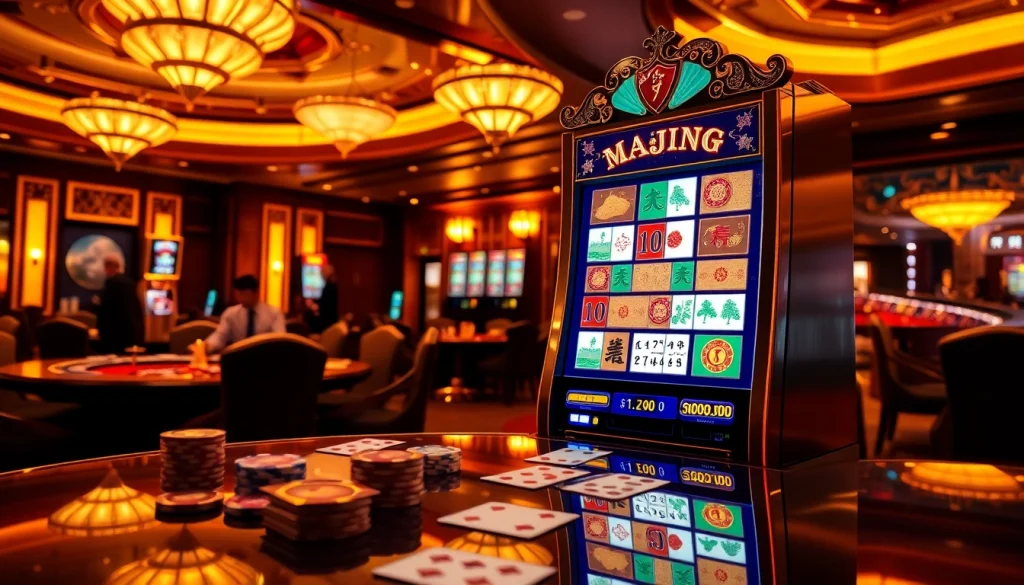 Experience the thrill of slot demo mahjong with captivating graphics and exciting gameplay in a luxury casino.