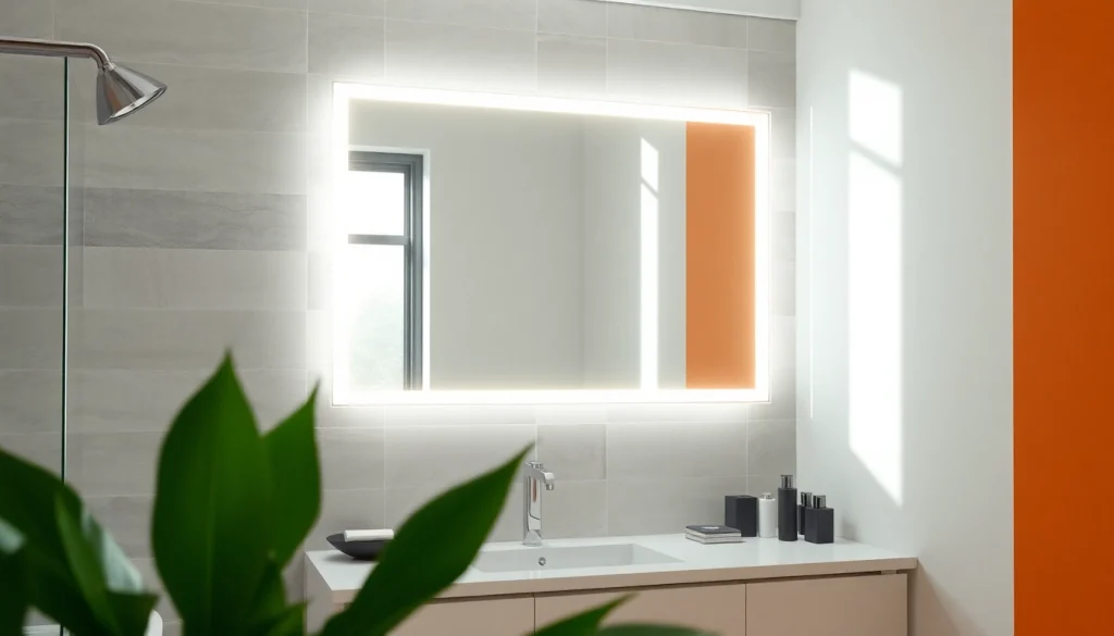 Illuminate your bathroom with a stunning mirror light mirror that enhances elegance and style.