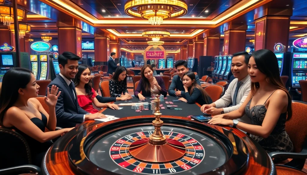 Experience sbobet login terbaru excitement with a thrilling casino atmosphere featuring modern betting tables and vibrant gameplay.