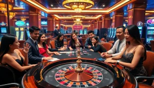 Experience sbobet login terbaru excitement with a thrilling casino atmosphere featuring modern betting tables and vibrant gameplay.