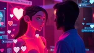 Engaging NSFW AI character interaction with a futuristic digital interface.