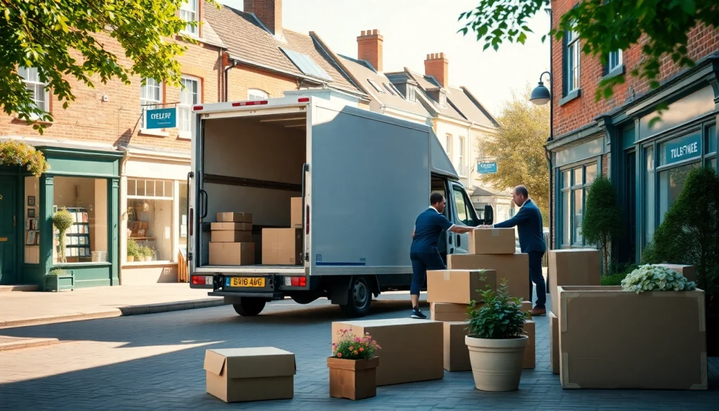 Efficient house removals Shrewsbury showcased with a professional moving team in action.