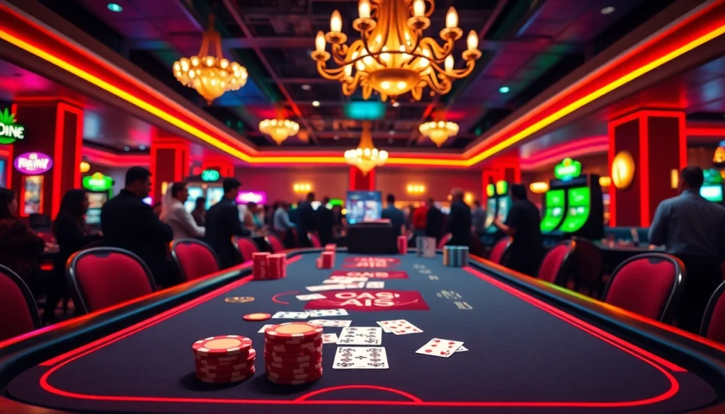 Menangkan taruhan brio4d dengan meja kasino yang dimenuhi chip dan kartu di kejayaan.