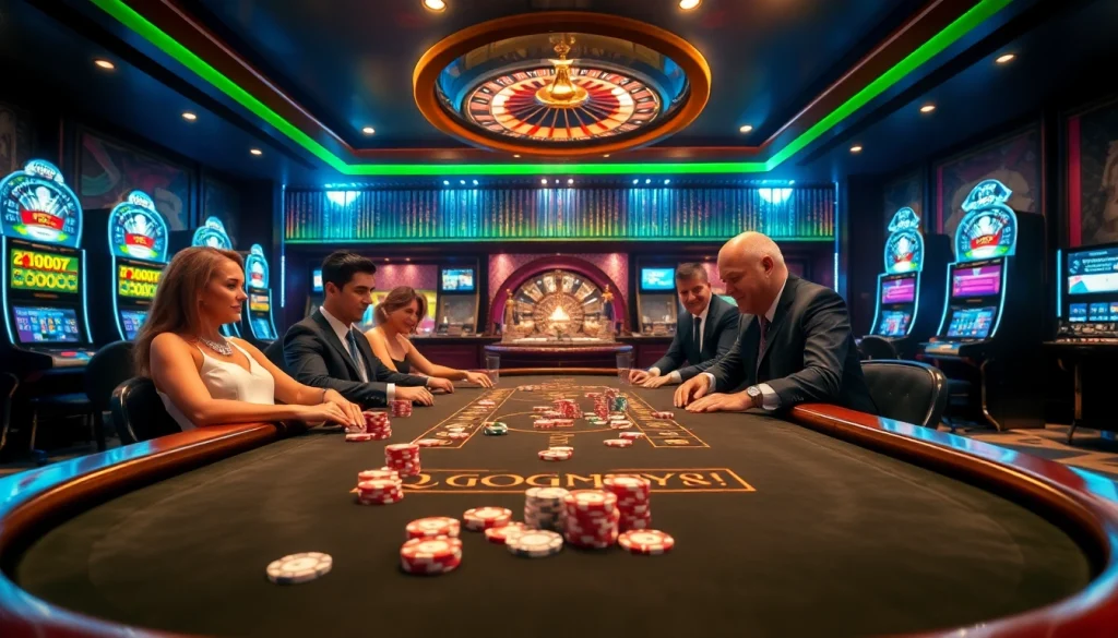 Experience the excitement of QQ88 with lively casino games and vibrant poker chips.
