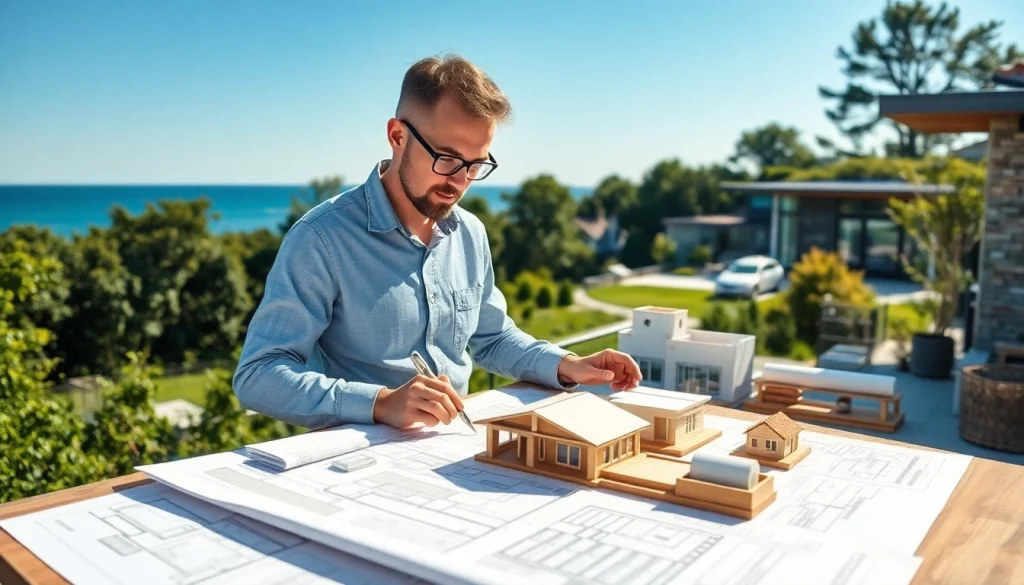 New England residential architect creating modern coastal designs in scenic surroundings.