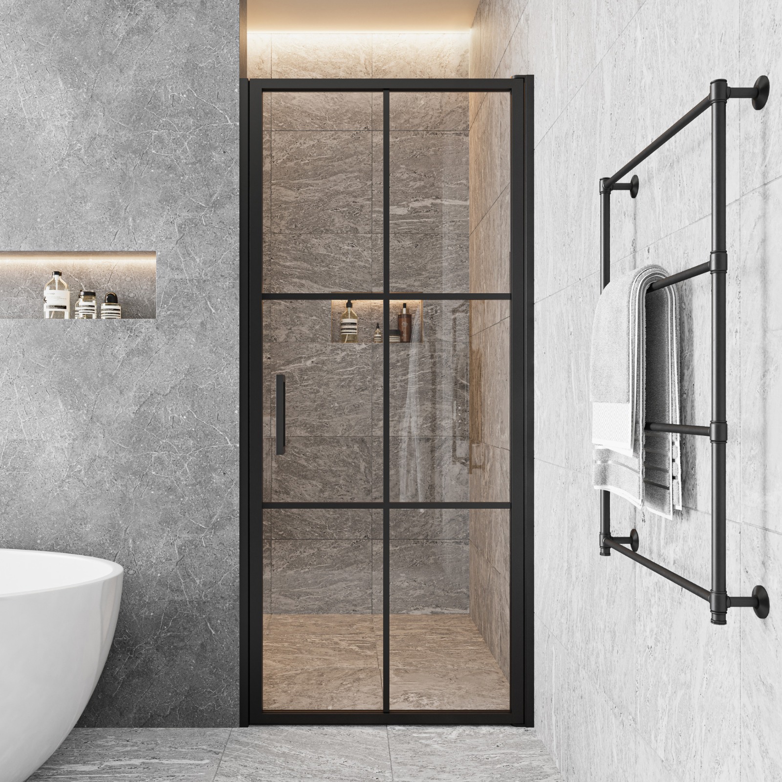 Corner Shower Screen Frameless in Custom Sizes