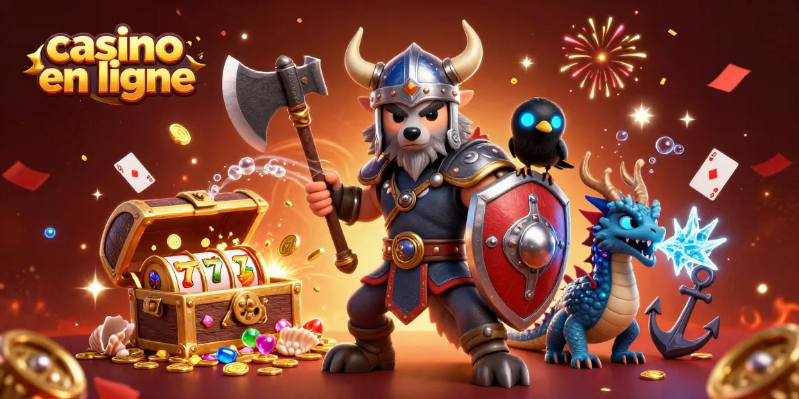 Jouez aux jeux de casino en ligne avec des personnages dynamiques dans une scène magique.