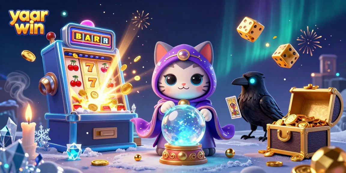 Engage with yaar win's vibrant 3D casino illustration bursting with dynamic gaming energy.